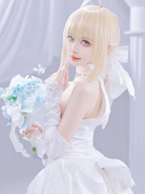 美图欣赏丨Coser_Shika小鹿鹿:NO.0131-FGO Saber花嫁[22P-284.5M]